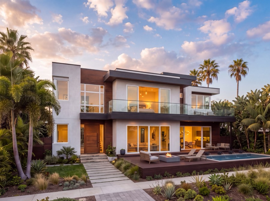 White, almond and black vinyl frames compared on a home elevation