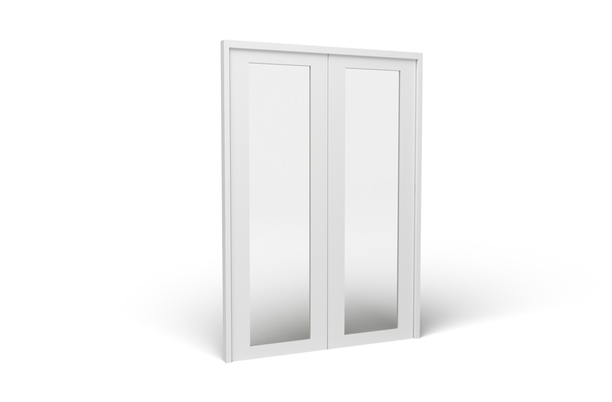 French Door in white vinyl — right view