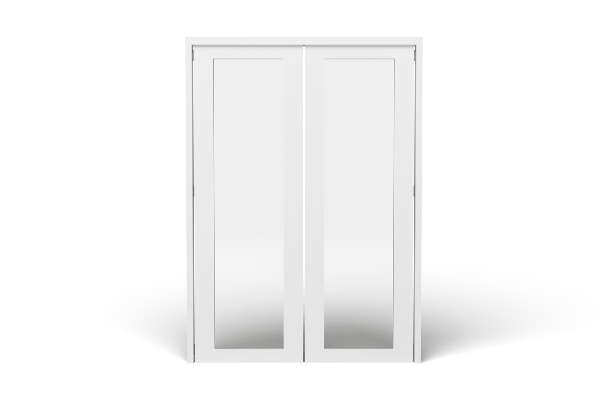 French Door in white vinyl — front view