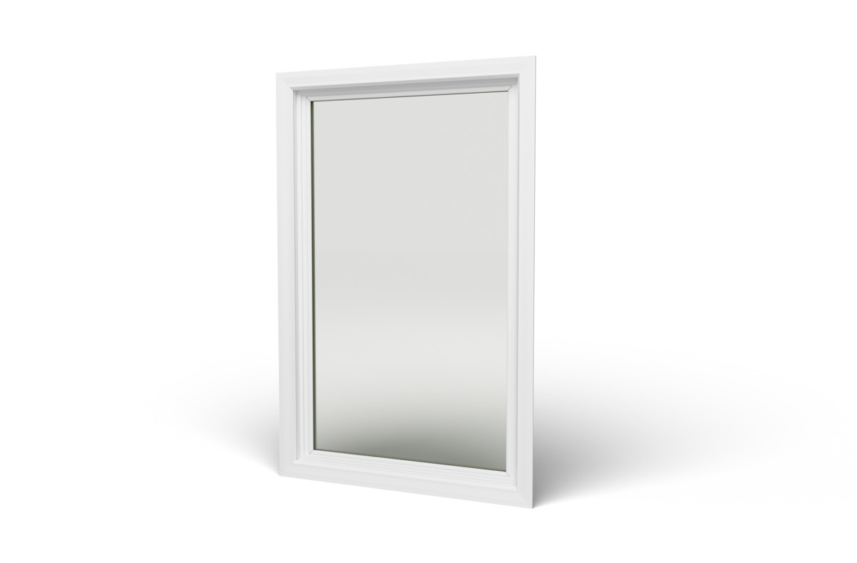 Picture Window in white vinyl — left view