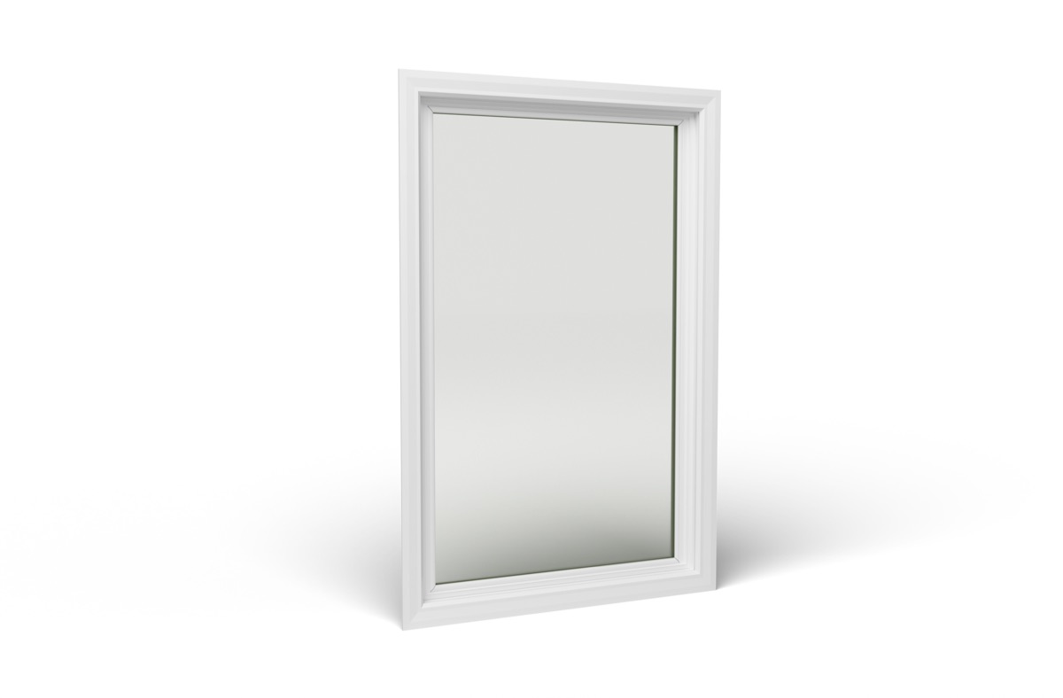 Picture Window in white vinyl — right view