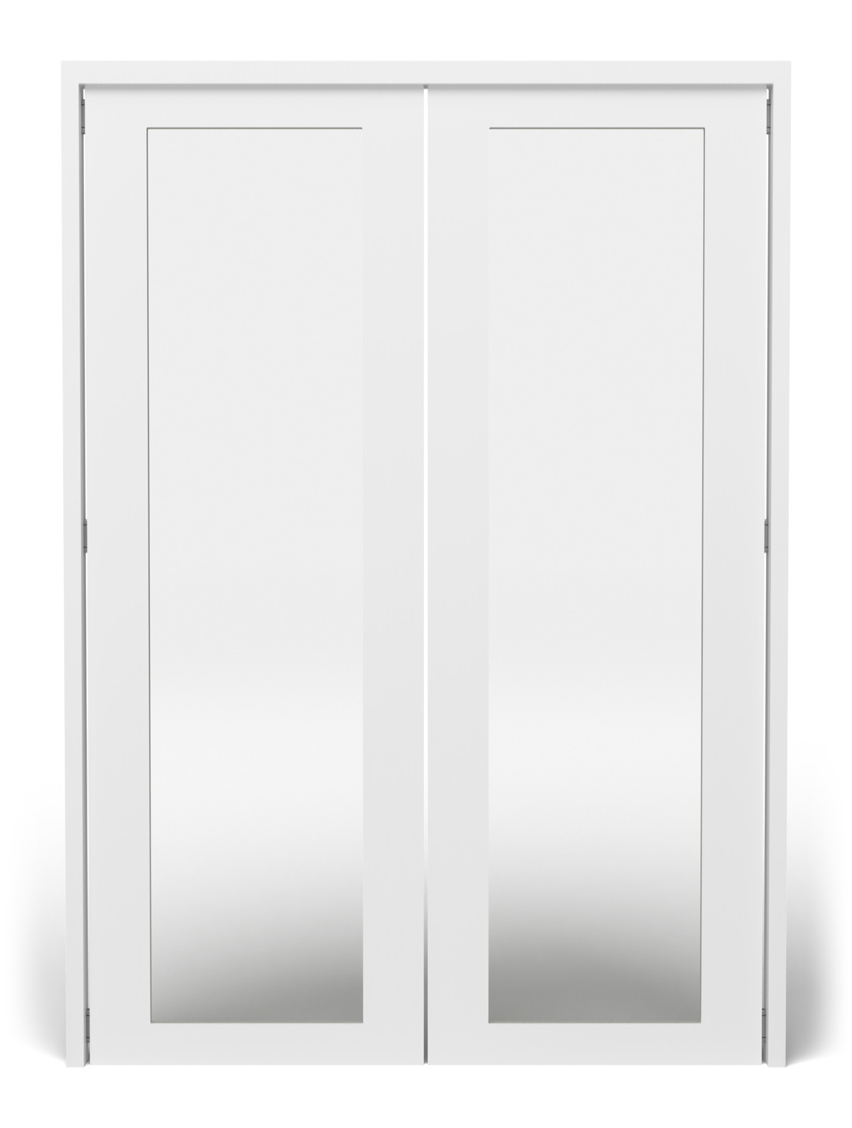 French Door in white vinyl, front view
