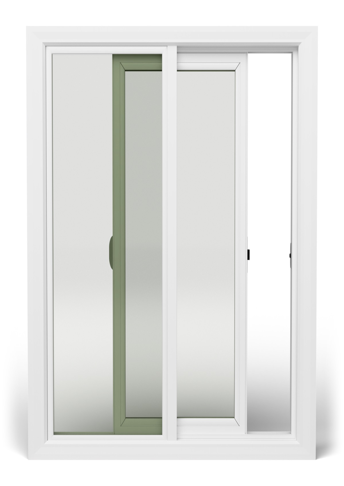 Sliding Window in white vinyl, front view