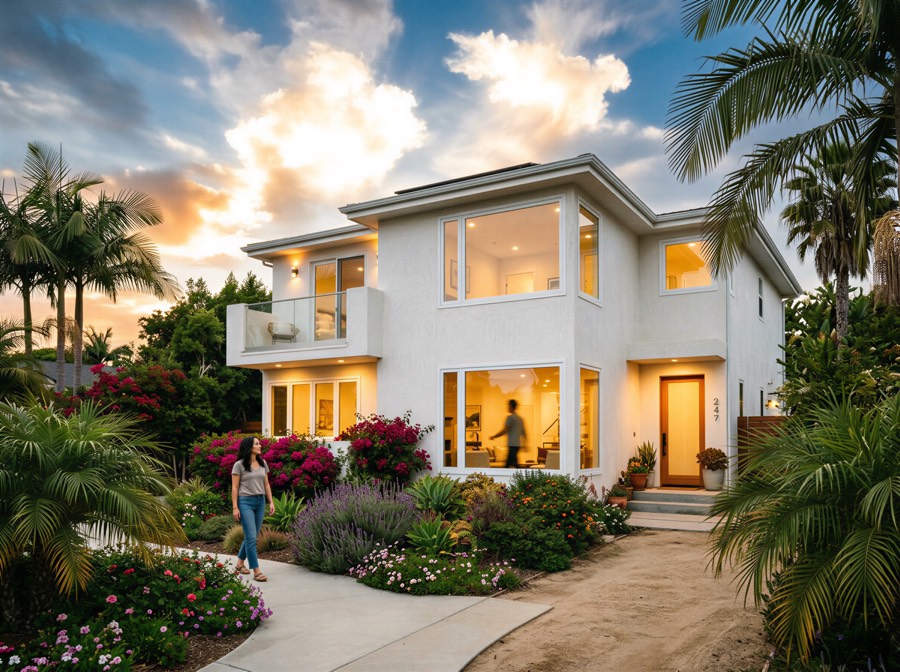 A two-storey home fitted with Vista Pro vinyl windows